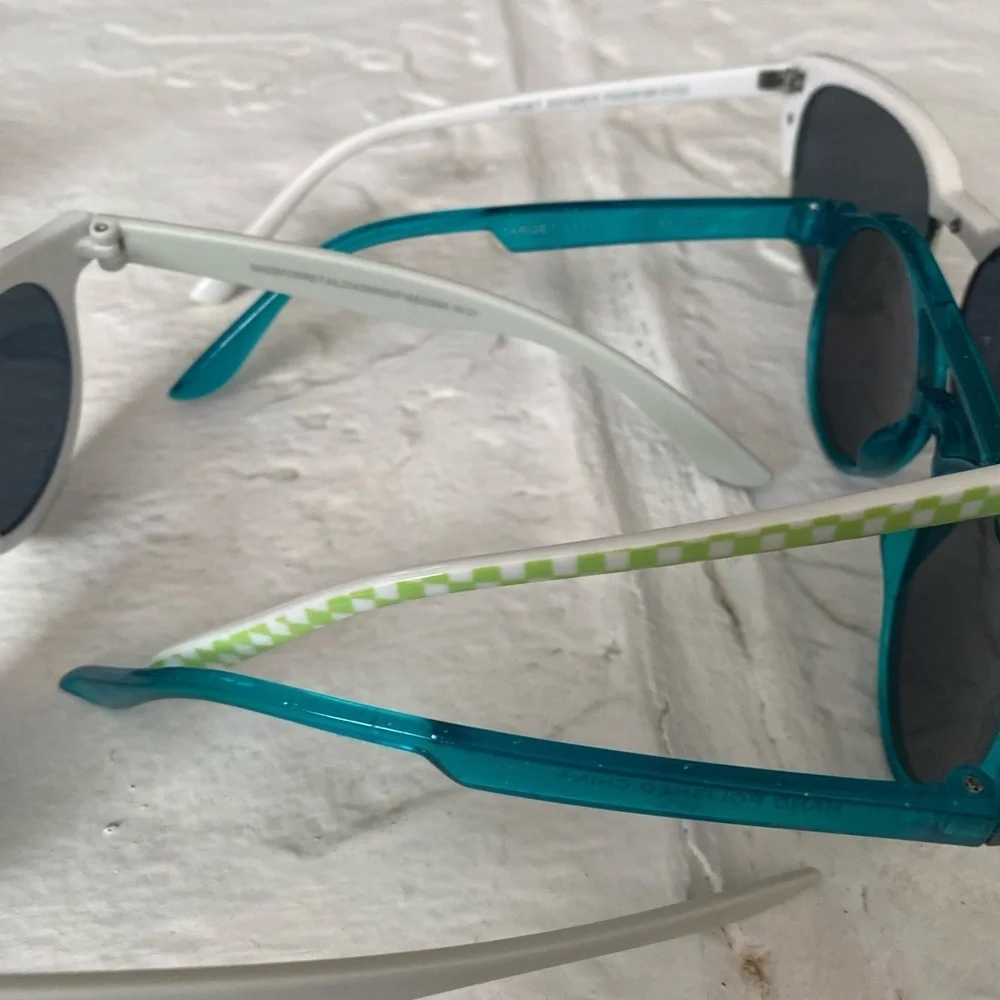 Lot Of Five Kids Sunglasses Aviator Sport Bow Checkered Girl Blue Green Round
